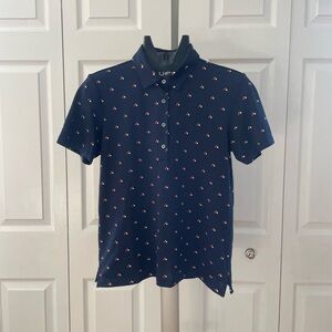 Tory Sport Navy Polo with Red Accents